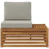 Lauko galinė sofa su pagalve Natūrali 91 x 63 x 73 cm