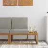 Lauko galinė sofa su pagalve Natūrali 91 x 63 x 73 cm