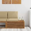 Lauko galinė sofa su pagalve Natūrali 91 x 63 x 73 cm
