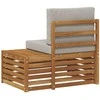 Lauko galinė sofa su pagalve Natūrali 91 x 63 x 73 cm