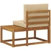 Lauko galinė sofa su pagalve Natūrali 91 x 63 x 73 cm