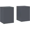 Augalų stovas 2 pcs Antracitas 24 x 24 x 35 cm Plienas