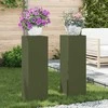 Augalų stovas 2 pcs Alyvuogių žalia 24 x 24 x 75 cm Plienas