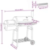 Lauko grilis 103 x 60 x 113 cm Plienas Juoda
