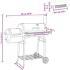 Lauko grilis 103 x 60 x 113 cm Plienas Juoda