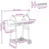 Lauko grilis 103 x 60 x 113 cm Plienas Juoda