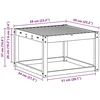 Lauko Hocker Kietos akacijos mediena Balta 59 x 59 x 37 cm
