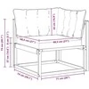 Lauko kampinė sofa Kietos akacijos mediena Balta