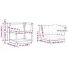 Lauko kampinė sofa Kietos akacijos mediena Balta
