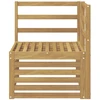 Lauko kampinė sofa Kietos akacijos mediena Balta