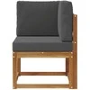Lauko kampinė sofa Kietos akacijos mediena