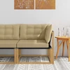 Lauko kampinė sofa Kietos akacijos mediena Balta