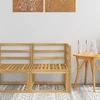Lauko kampinė sofa Kietos akacijos mediena Balta