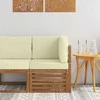 Lauko kampinė sofa Kietos akacijos mediena Natūrali