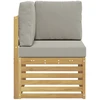 Lauko kampinė sofa Kietos akacijos mediena Balta