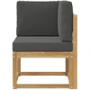 Lauko kampinė sofa Kietos akacijos mediena Balta