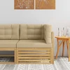 Lauko kampinė sofa Kietos akacijos mediena Balta