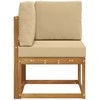 Lauko kampinė sofa Kietos akacijos mediena