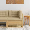 Lauko kampinė sofa Kietos akacijos mediena Balta