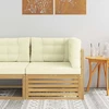 Lauko kampinė sofa Kietos akacijos mediena Balta