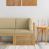 Lauko kampinė sofa Kietos akacijos mediena Balta