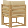 Lauko kampinė sofa Kietos akacijos mediena Balta