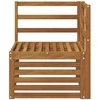 Lauko kampinė sofa Kietos akacijos mediena Natūrali
