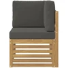 Lauko kampinė sofa Kietos akacijos mediena Balta