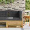 Lauko kampinė sofa Kietos akacijos mediena Balta