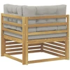 Lauko kampinė sofa Kietos akacijos mediena Balta