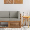 Lauko kampinė sofa Kietos akacijos mediena Natūrali