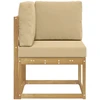 Lauko kampinė sofa Kietos akacijos mediena Balta