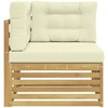Lauko kampinė sofa Kietos akacijos mediena Balta