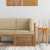 Lauko kampinė sofa Kietos akacijos mediena Natūrali