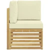 Lauko kampinė sofa Kietos akacijos mediena Balta