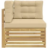 Lauko kampinė sofa Kietos akacijos mediena Balta