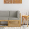 Lauko kampinė sofa Kietos akacijos mediena Balta