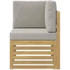Lauko kampinė sofa Kietos akacijos mediena Balta