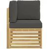 Lauko kampinė sofa Kietos akacijos mediena Balta