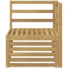 Lauko kampinė sofa Kietos akacijos mediena Balta