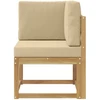 Lauko kampinė sofa Kietos akacijos mediena Balta