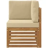 Lauko kampinė sofa Kietos akacijos mediena Natūrali