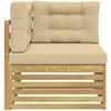 Lauko kampinė sofa Kietos akacijos mediena Balta