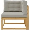 Lauko kampinė sofa Poliesteris Balta