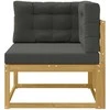 Lauko kampinė sofa Poliesteris Balta