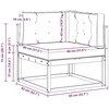 Lauko kampinė sofa Poliesteris Balta
