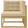 Lauko kampinė sofa Poliesteris Balta