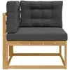 Lauko kampinė sofa Poliesteris Balta