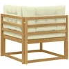 Lauko kampinė sofa Poliesteris Balta