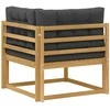 Lauko kampinė sofa Poliesteris Balta